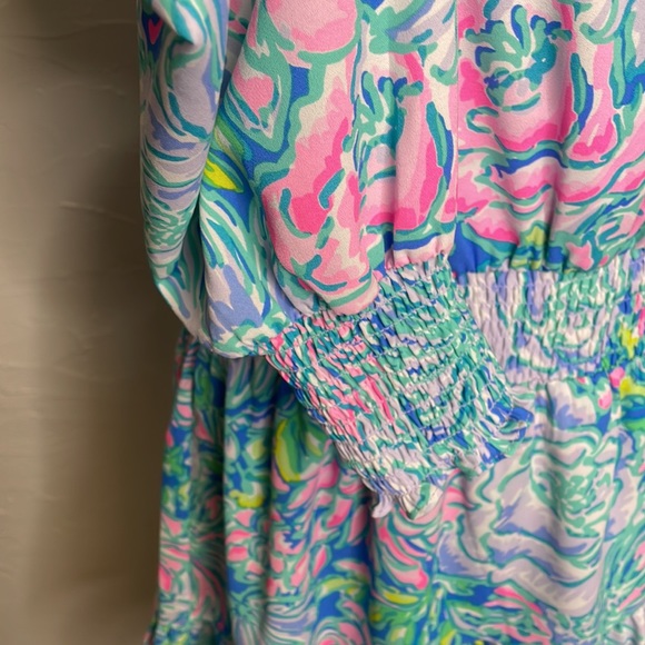 Lilly Pulitzer Christiana Multi In Full Bloom Smocked Stretch Dress - Picture 7 of 12